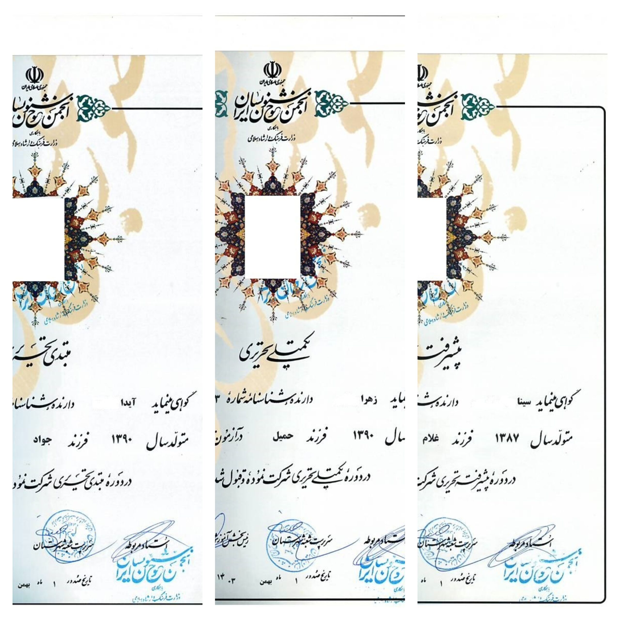 BeFunky collage scaled موفقیت دانش‌آموزان دارالاکرام ایلام در کسب مدرک خوشنویسی